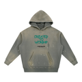 Created to Worship fleece hoodie (vintage washed & frayed)