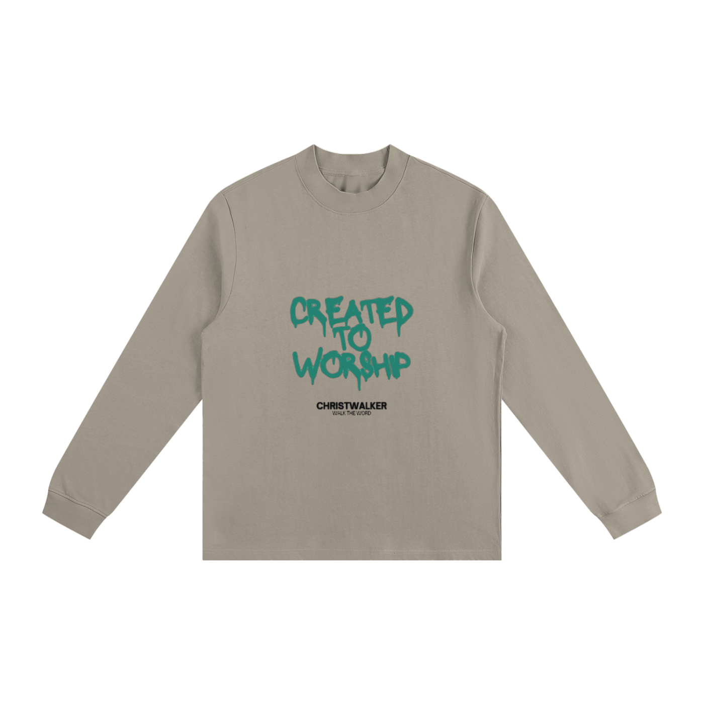 Created to Worship Sweatshirt (Non-Shrink Mock Neck)