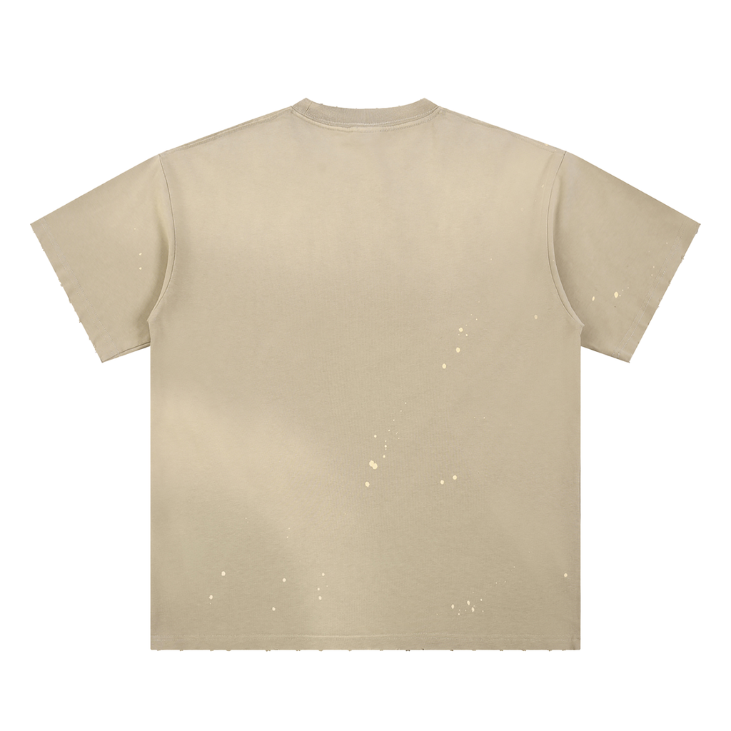 Created to Worship T-Shirt (Hand-Frayed & Sunfade Paint Splatter)