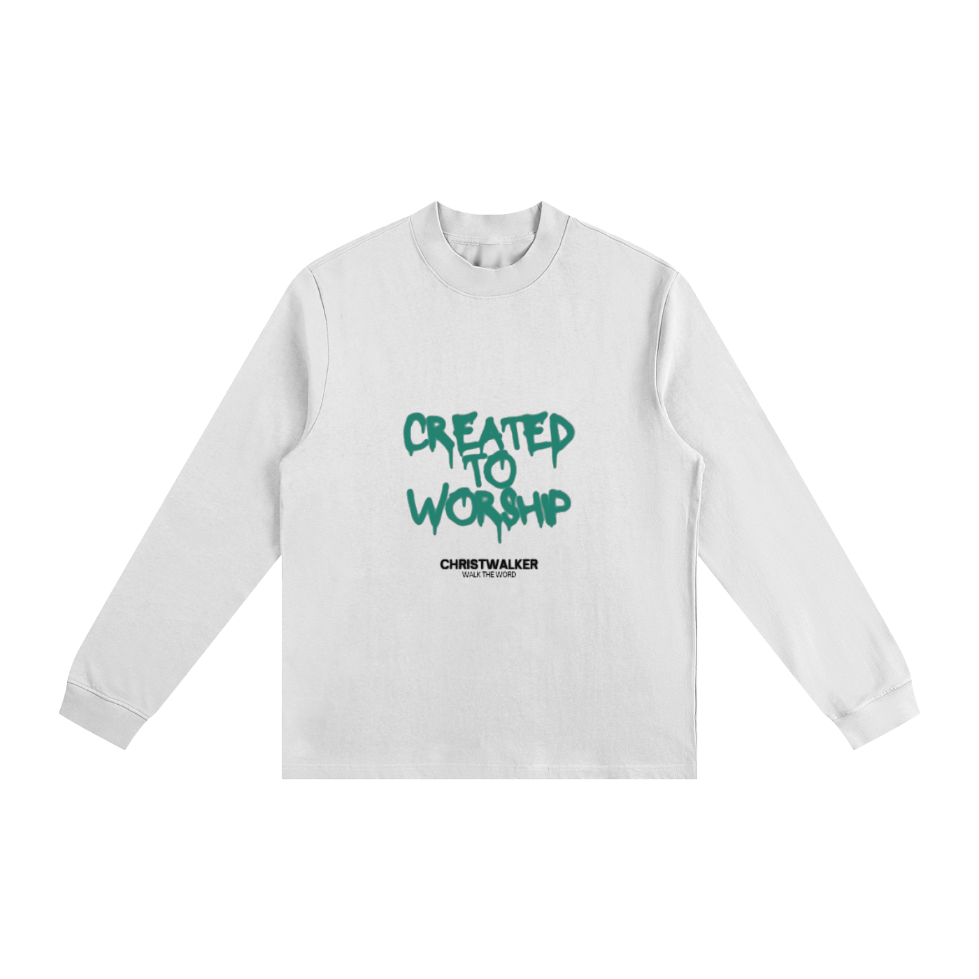 Created to Worship Sweatshirt (Non-Shrink Mock Neck)