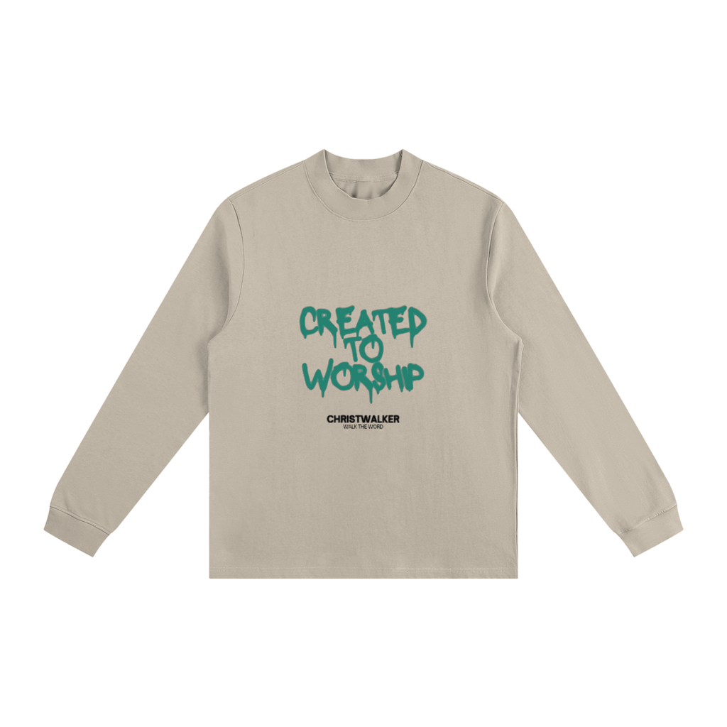 Created to Worship Sweatshirt (Non-Shrink Mock Neck)