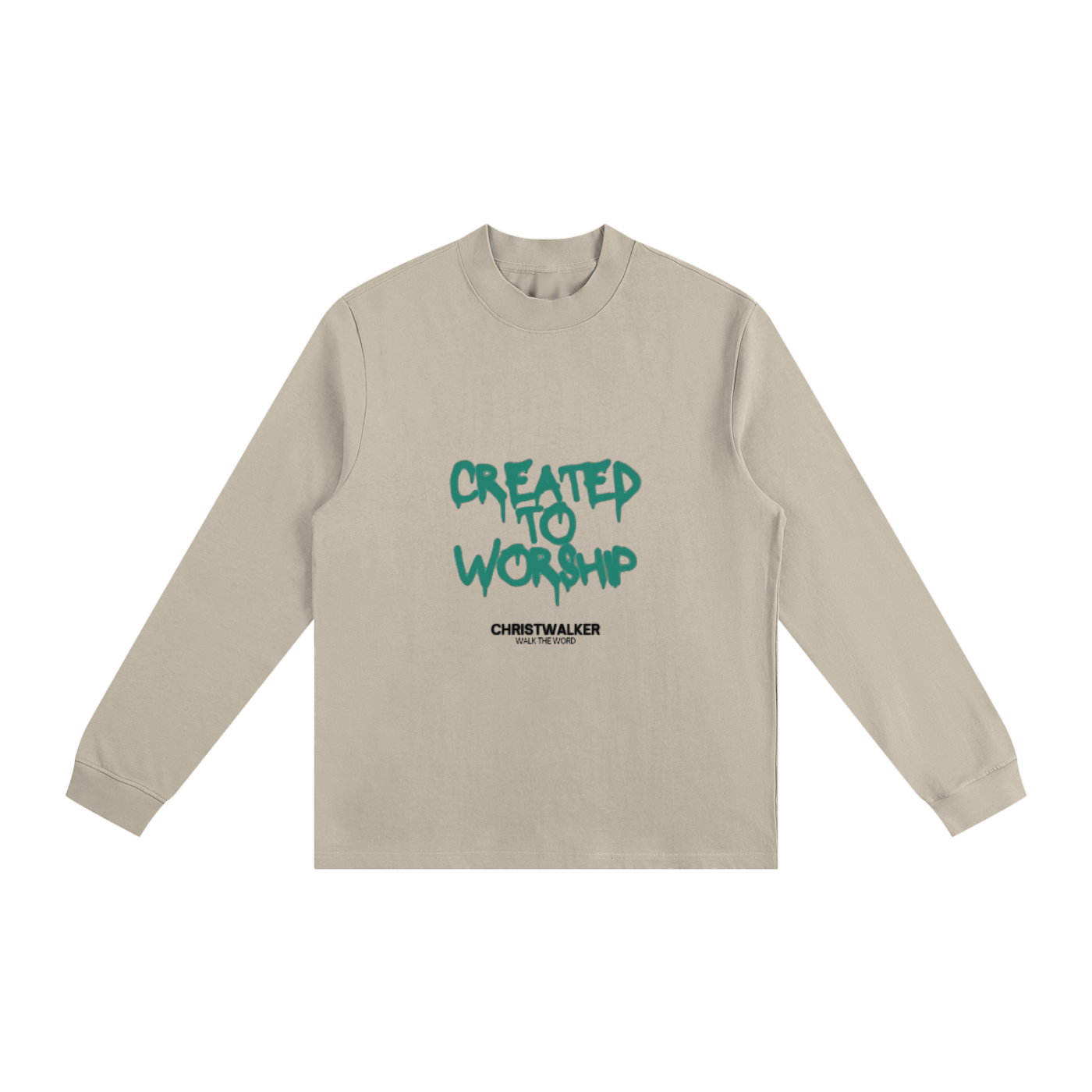 Created to Worship Sweatshirt (Non-Shrink Mock Neck)