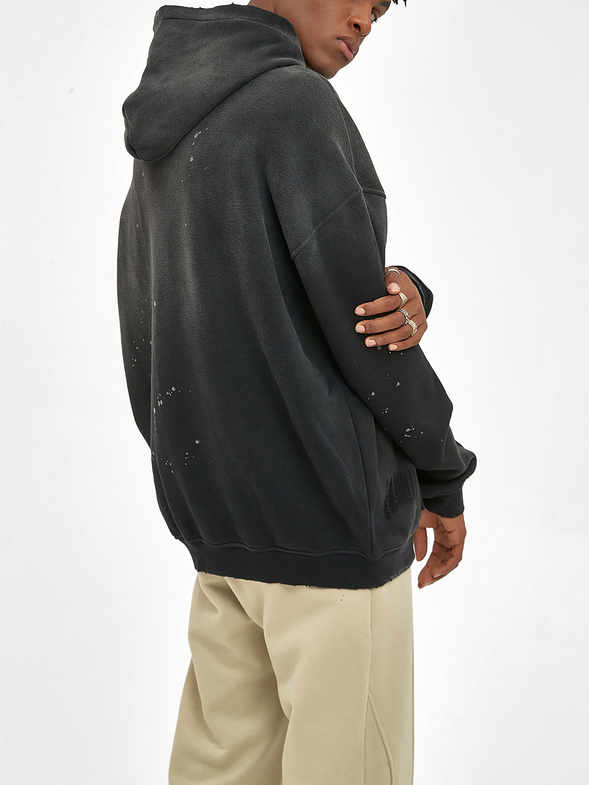 Created to Worship fleece hoodie (vintage washed & frayed)