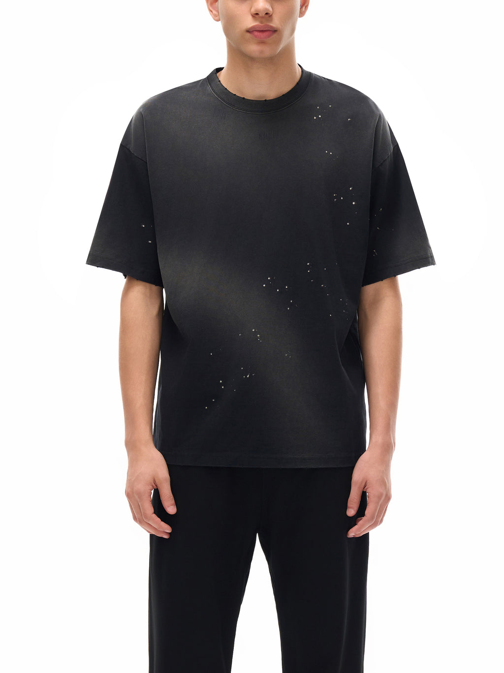 Created to Worship T-Shirt (Hand-Frayed & Sunfade Paint Splatter)